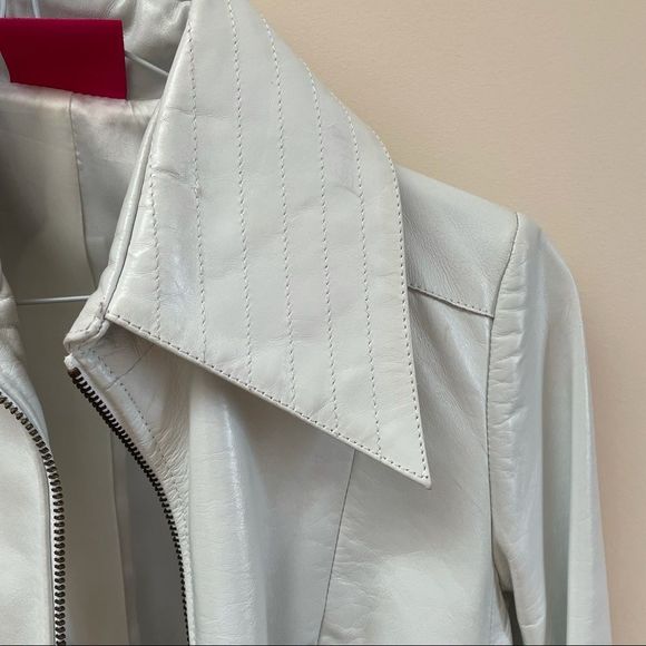 Vintage Y2K  white leather Mackage jacket XS - Picture 7 of 13